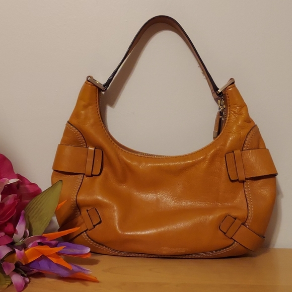 MICHAEL Michael Kors Small Cognac Brown Hobo with Buckle Details - Picture 2 of 16